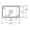 Elkay CDKR25172 20 Gauge Stainless Steel 25" x 17" x 6.87" Single Bowl Top Mount Sink 2 Hole view 2