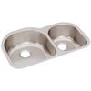 Elkay Lustertone ELUH3119R Offset 60/40 Double Bowl Undermount Stainless Steel Kitchen Sink view 1