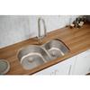 Elkay Lustertone ELUH3119R Offset 60/40 Double Bowl Undermount Stainless Steel Kitchen Sink view 2