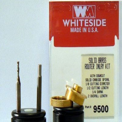 Whiteside Router Bits 9500 Solid Brass Inlay Kit