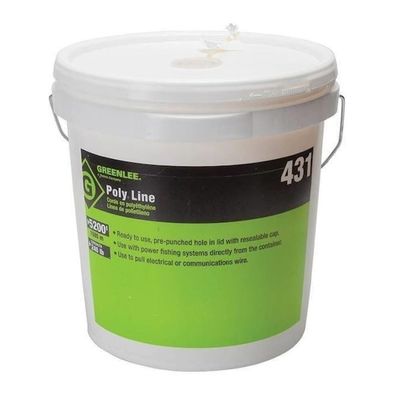 Greenlee Textron 431 Poly Tracer Fish Line, 6500-Feet, Yellow