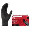 AMMEX X3 Black Nitrile Disposable Industrial Gloves 3 Mil, Latex/Powder-Free, Food-Safe, Non-Sterile, Textured, X-Large, Box of 100 view 1
