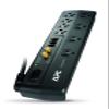 APC Surge Protector with Telephone, DSL and Coaxial Protection, P8VT3, 2770 Joules, 8 Outlet Surge Protector Power Strip Gray view 1