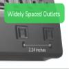 APC Surge Protector with Telephone, DSL and Coaxial Protection, P8VT3, 2770 Joules, 8 Outlet Surge Protector Power Strip Gray view 3
