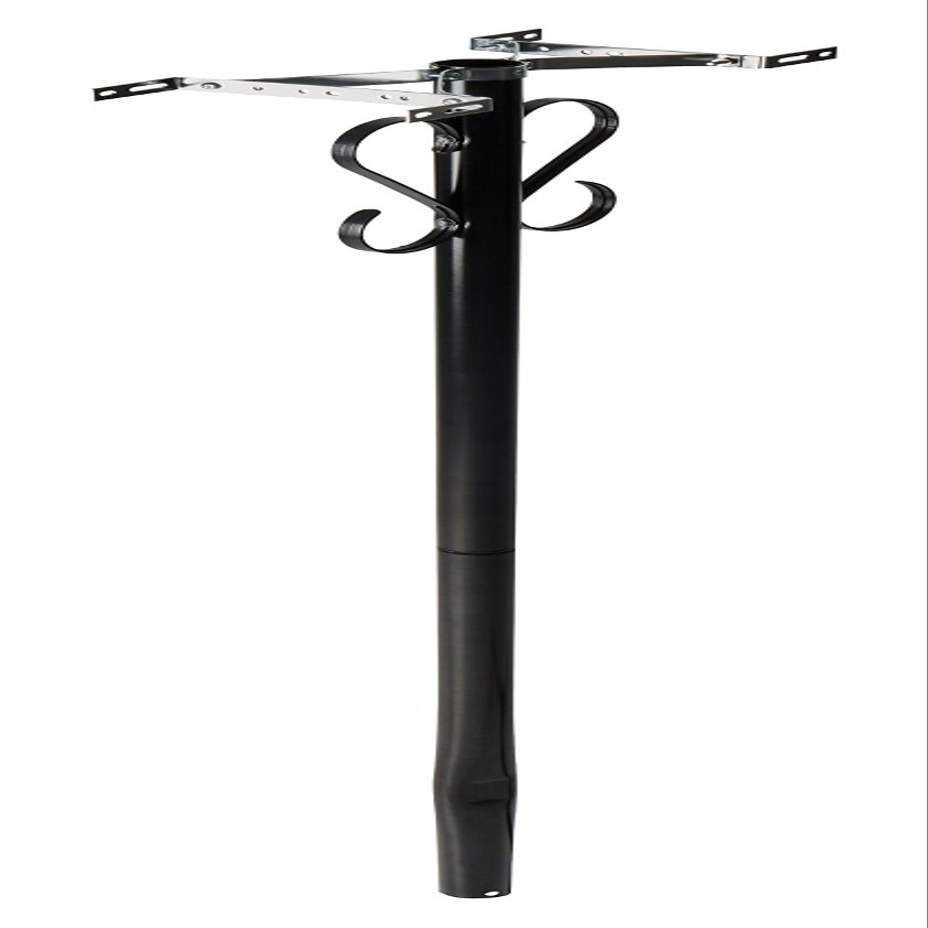 Gibraltar Mailboxes Premium Galvanized Steel Black, Mailbox Post, PBK00000