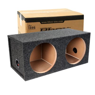 Bbox Dual Sealed 12 Inch Subwoofer Enclosure - Pro Audio Tuned Dual Sealed Car Subwoofer Boxes & Enclosures - Premium Subwoofer Box Improves Audio Quality, Sound & Bass - Spring Terminals