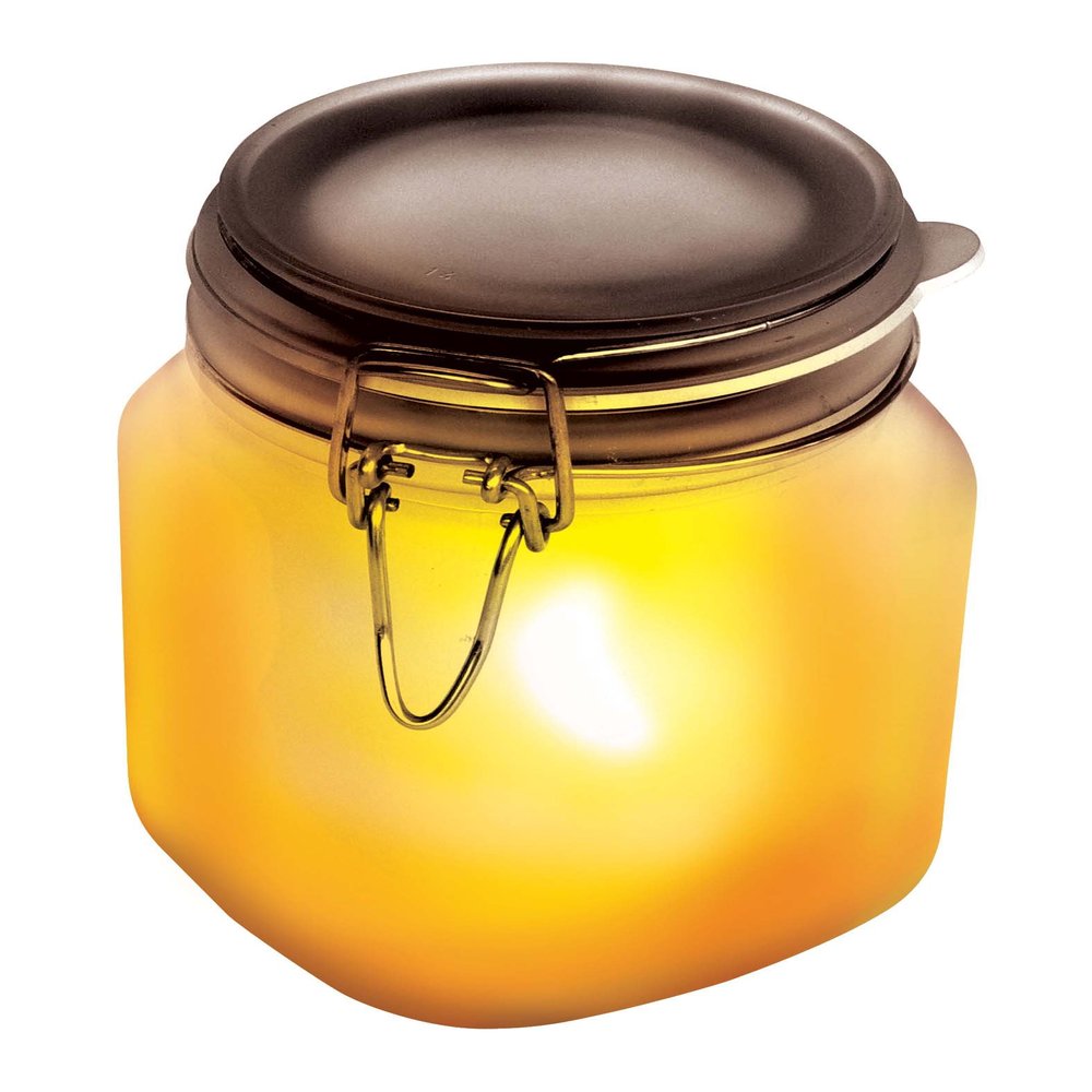 Suck UK - Sun Jar Solar Light Garden Lights Solar Powered Waterproof Rechargeable Lights Indoor & LED Mason Jar Party Gardening Gifts Or Garden Gifts Outdoor Yellow