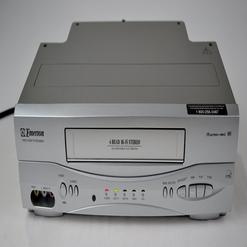 Emerson EWV603 4 Head HIFI Stereo ON-SCREEN MENU Video Player / Recorder (VCR) with 19 Micron Heads