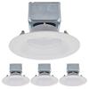 LEDwholesalers 5-6" Dimmable Retrofit 15W LED Downlight White Trim 90-CRI with Junction Box, ETL & Energy Star (4-Pack), Neutral White 4000K, 2224NWx4 view 1