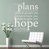 For I Know the Plans I Have For You Custom Vinyl Wall Decal Quote Bible Verse Wall Sticker For FamilyMedium,Black view 1