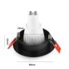 3 Inch Round Led Recessed Lighting Trims,Dimmable Spotlight Downlight Holder, for GU5.3/MR16/GU10 bulbs, Retrofit Eyeball Light Fixture Frame with MR16 sockets, 70mm Cutout, Pack of 2 (Black) view 3