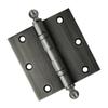 EMBASSY Door Hinge Solid Brass - 3.5 x 3.5 Inch, Heavy Duty, Pewter, Ball Bearings, Rust Resistant Pin, Architectural Designer Grade, Home Improvement, 2 Pack view 3