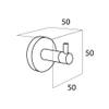 Tiger Boston, Towel Hook Large, Brushed Stainless Steel, 50x50x50mm view 4