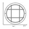 Nauticus - Round 7"dia Wet Location Bulkhead - Satin Finish - Frosted Glass Shade view 3