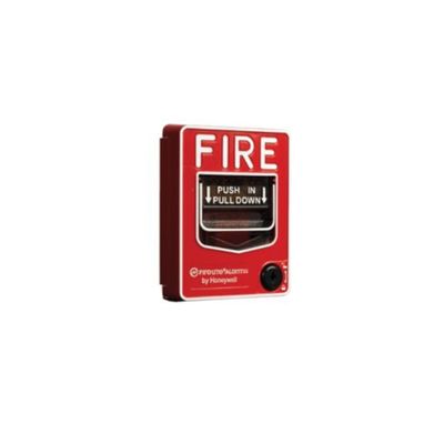 FIRE LITE BG-12LO W/Gasket, Terminal Block, Dual Action, Listed for Outdoor USE, RED, Key Lock