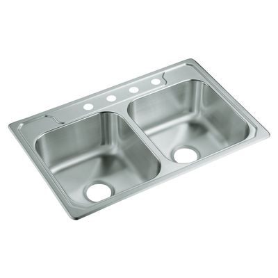 MIDDLETON 33x22x6 DBL BASIN SINK