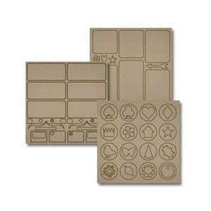 Fancy Pants Biggest Board 12x12 Chipboard Sheets, 3/Pkg: Mix-N-Match