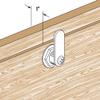 Prime-Line U 9953 Drawer and Cabinet Lock  Secure Important Files and Drawers, 1-3/8 in., Diecast Housing with Brass Finish, Fits on 1 in. Max Panel Thickness (1 Kit) view 4