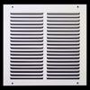 HVAC Premium 12'' x 10'' [Duct Opening] Flat Stamped Steel Return Air Grille - Sidewall and Ceiling - HVAC Vent Duct Cover - White [Outer Dimensions: 13.75''w X 11.75''h] view 1