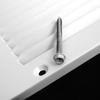 HVAC Premium 12'' x 10'' [Duct Opening] Flat Stamped Steel Return Air Grille - Sidewall and Ceiling - HVAC Vent Duct Cover - White [Outer Dimensions: 13.75''w X 11.75''h] view 3