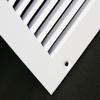 HVAC Premium 12'' x 10'' [Duct Opening] Flat Stamped Steel Return Air Grille - Sidewall and Ceiling - HVAC Vent Duct Cover - White [Outer Dimensions: 13.75''w X 11.75''h] view 4