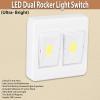 LED Dual Rocker Light Switch Any Area of Your Home Closets and Bathrooms Cob Led Light Built-in Magnets (Ultra- Bright) view 3