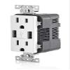 Leviton T5632-W 6 Pack 15 Amp Combination Duplex Decora Receptacle and USB Charger/Tamper Resistant, White view 3