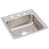 Elkay Drop-In Sink, 3 Hole, 16" x 13-1/2", Lustrous Highlighted Satin LR19193-1 Each view 3