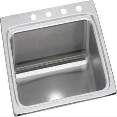 Elkay Lustertone LR25223 Single Bowl Top Mount Stainless Steel Kitchen Sink