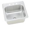 Elkay CR25212 20 Gauge Stainless Steel Single Bowl Top Mount Kitchen 2 Hole Sink, 25" x 21.25" x 6.875", Bright Satin view 1