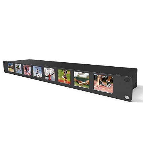 LILLIPUT RM-0208S 82" 1RU Rackmount Monitors with SDI Equalization and re-clocking 83G-SDI in & 83G-SDI loopout