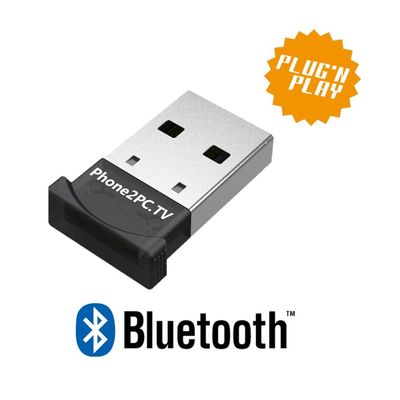 Phone2PC.TV USB Dongle - Remote - Smartphone as Mouse & Keyboard for PC & TV! incl. iOS & Android App