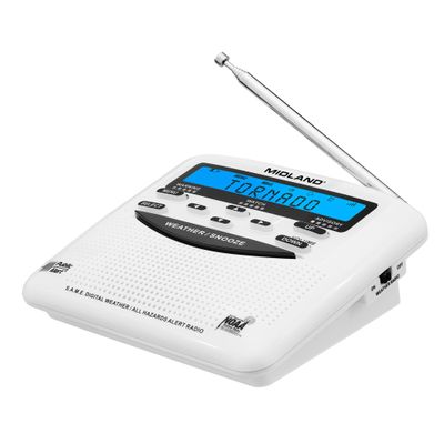 Midland - WR120B - NOAA Emergency Weather Alert Radio - Localized Programming, Trilingual Display, 60+ Emergency Alerts, Alarm, Selectable Alert Tone