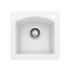 BLANCO, White 440205 DIAMOND SILGRANIT Drop-In or Undermount Bar Sink, 15" X 15" view 1