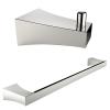 American Imaginations AI-13293 Single Rod Towel Rack and Robe Hook Accessory Set, Chrome Plated view 1