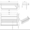 American Imaginations AI-13457 Towel Ring, Double Robe Hook and A Multi-Rod Towel Rack Accessory Set, Chrome Plated view 3