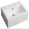 American Imaginations AI-15086 Rectangle Vessel Set with CUPC Faucet, 20.5" x 16", White view 3