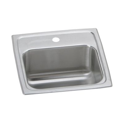 Elkay Lustertone BLR151 Single Bowl Top Mount Stainless Steel Bar Sink
