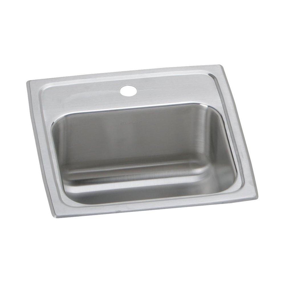 Elkay Lustertone BLR151 Single Bowl Top Mount Stainless Steel Bar Sink