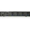 IOGEAR 4-Port DisplayPort KVMP Switch - 4K 30Hz - 2-Port USB 3.1 Hub Rate 5Gbps - Keyboard Mouse Input - 7.1 HD Audio - Front Panel Selector - TAA Compliant - Mac/Win - GCS1904 Black view 2