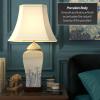Red Lantern 26" Blue & White Spring Forest Porcelain Vase Lamp view 3