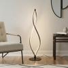 Brightech Twist Floor Lamp, Bright Tall Lamp for Offices, Modern LED Spiral Lamp for Living Rooms, Dimmable Standing Lamp with Sturdy Base for Bedroom Reading, Great Living Room Decor - Black view 2