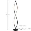 Brightech Twist Floor Lamp, Bright Tall Lamp for Offices, Modern LED Spiral Lamp for Living Rooms, Dimmable Standing Lamp with Sturdy Base for Bedroom Reading, Great Living Room Decor - Black view 4