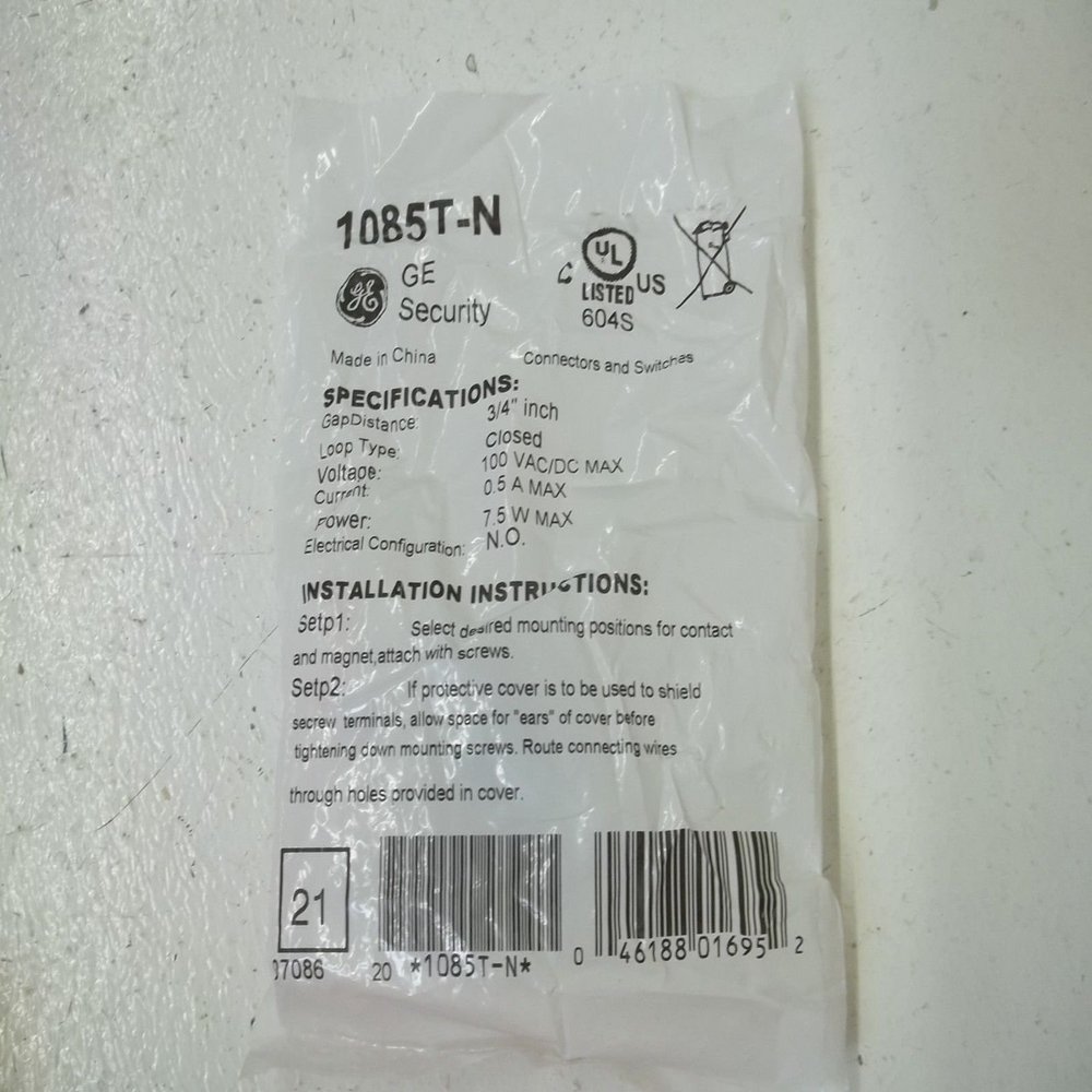 Edwards Signaling 1085T-N Switch, Surface Terminal/Close