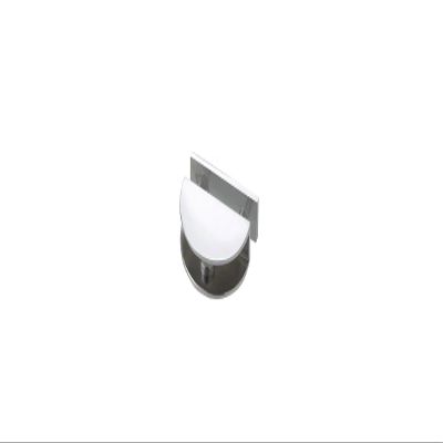 CRL FA82SC Satin Chrome Thru-Glass Rounded Shelf Clamp