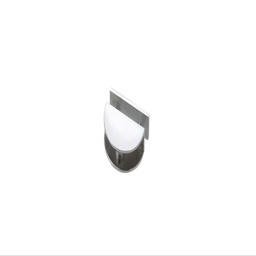CRL FA82SC Satin Chrome Thru-Glass Rounded Shelf Clamp