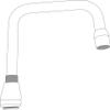 Moen S0001 Commercial M-Dura 6-Inch Reach Double Bend Spout 3.75-Inch to Aerator, Chrome view 1