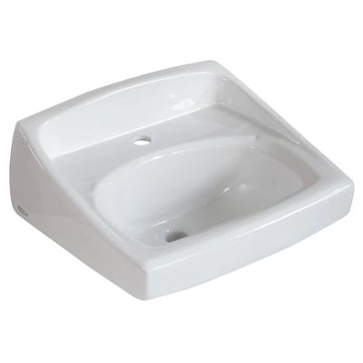 American Standard 0356.421.020 Lucerne Wall-Mount Lavatory Sink with Center Faucet Hole, White