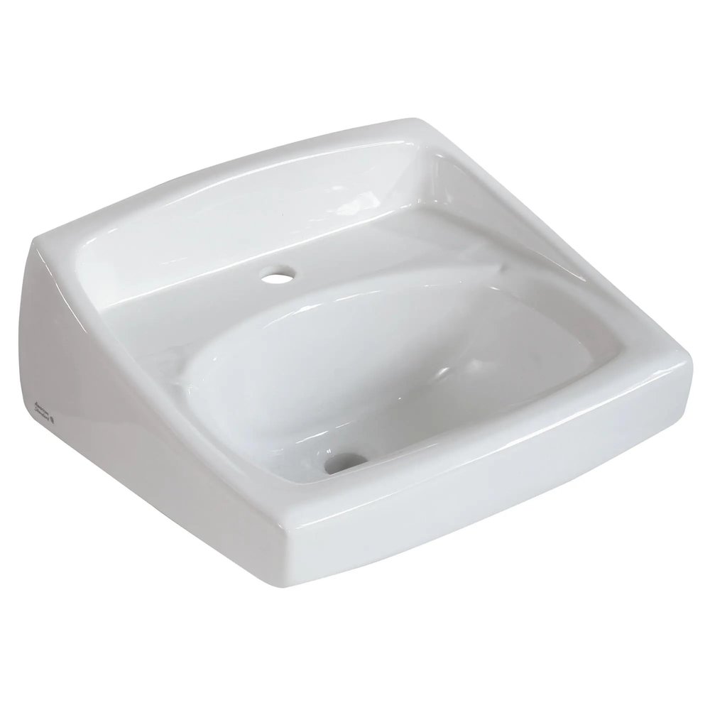American Standard 0356.421.020 Lucerne Wall-Mount Lavatory Sink with Center Faucet Hole, White