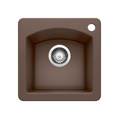 BLANCO Diamond SILGRANIT 15-Inch Dual Mount Bar Sink, Caf